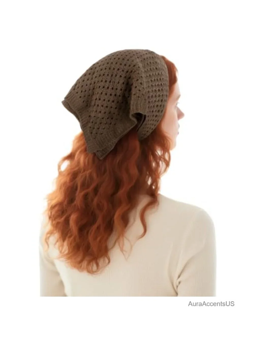Knit Balaclava Hood Women Winter Warm Hooded Scarf Hat Soft Neck Cover Hijab